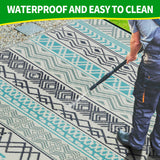 BMCH Outdoor Rugs, Outdoor Plastic Straw Rug, Reversible Waterproof Carpet for Camping, Poolside, Garden, BBQ Area, Gazebo Flooring, RV Park & Beach, Bohemian Style, 6x9 BMCH