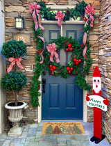 Mealah Christmas-Welcome-Doormat for Outdoor-Entrance - Non-Slip-Coir-Winter-Welcome-Door-Mat Xmas Trees Front-Door-Mat 17 x 29 Inch Mealah