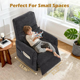 Korser Power Recliner Chair, Small Recliners for Small Spaces, Electric Recliner Chairs for Adults with Memory Function, Reclining Chair with Remote, Pillow and Side Pockets, Living Room, Chenille Korser