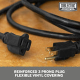 Cablectric Weatherproof Black Extension Cord 75 ft, 16/3 SJTW 75 Foot Outdoor Extension Cord 3 Prong, Heavy Duty Exterior Power Cable Great for Outdoor Lights, Landscaping & Lawn - UL Certified Cablectric