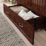 AFI, Southampton Murphy Bed Chest Full with 6" Mattress, Built-in USB Charger & Storage Drawer, Walnut AFI