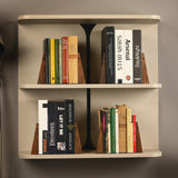 TILISMA Walnut Bookends for Shelves | Wood Book Ends for Heavy Books | Handmade Wooden Bookend for Shelf | Decorative Book End Heavy Duty | Modern Book Separator Stopper | Gifts for Readers (4 Pair) TILISMA