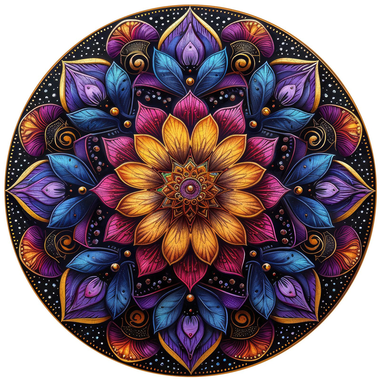 Mandala Wooden Puzzles for Adults 200 Pieces- Mandala Succulent Wooden Jigsaw Puzzles for Adults and Kids, Medium Family Reunion Puzzle, Valentine's Day Puzzle Gift for Lovers Friends Family jiroinlly