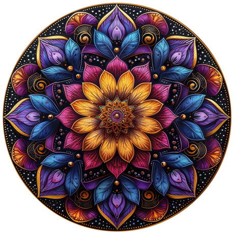 Mandala Wooden Puzzles for Adults 200 Pieces- Mandala Succulent Wooden Jigsaw Puzzles for Adults and Kids, Medium Family Reunion Puzzle, Valentine's Day Puzzle Gift for Lovers Friends Family jiroinlly