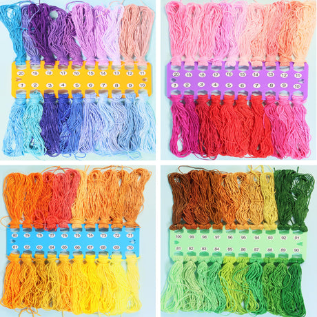 Hyamass 10-Pack Embroidery Floss Organizer Cards - Durable Cross Stitch Thread Holders Storage Tool, Portable Craft Storage for Sewing/Needlework Projects Hyamass
