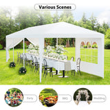 Smartxchoices 10' x 30' Outdoor Waterproof Gazebo Canopy Tent with Removable Sidewalls and Windows Heavy Duty Tent for Party Wedding Events Beach BBQ, White Smartxchoices