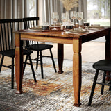 Merrick Lane Finnley 47" Solid Wood Dining Table with Decorative Sculpted Wooden Legs, Seating for 4, Walnut Matte Merrick Lane
