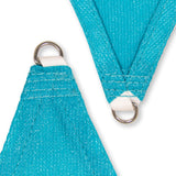 ShadeMart 10' x 10' x 14.1' Turquoise Right Triangle Sun Shade Sail UPF50 Canopy Fabric Cloth Screen, Water Air Permeable & UV Resistant, Heavy Duty, Carport Patio Outdoor - (We Customize Size) ShadeMart