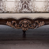 Furniture of America Zephyra Traditional Faux Leather Upholstered Loveseat with Rolled Arm and Accent Pillows, Wooden Comfortable Couch for Living Room, Office, Bedroom, Dark Cherry/Beige Furniture of America