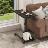 TigerDad Mobile Adjustable Height Laptop Stand PC Computer Portable Notebook Swivel Laptop Desk Rolling Table Desk Cart Tiltable with Wheels Casters& Mouse Pad Table (Dekuwood) TigerDad