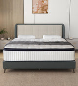 Konuzu Queen Mattress,12 Inch Queen Size Mattresses Memory Foam Hybrid White Mattress in a Box,with Provide Support and Improve Sleep Mattresses,Medium Firm Konuzu