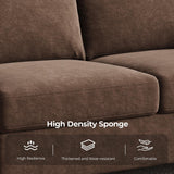 COPIAE 2 Seater Sofa Couch with Deep Seat, 64" Modern Upholstered Loveseat Sofa with Armrests, Easy Installation, Comfy Couches for Living Room, Apartment,Dark Brown COPIAE