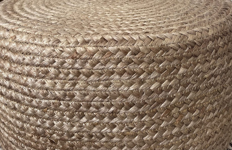 Scandilivin Homes Pouf Ottoman - 100% Natural Jute Braided- Footrest Pouf Hand Knitted - Traditional Cord Boho Pouffe - for The Living Room, Bedroom, Nursery, Patio, Lounge (20" x 20" x 10") S & L Homes