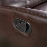 Christopher Knight Home Halima Leather 2-Seater Recliner, Brown, 37. 01 x 46. 46 x 39. 96 inches Christopher Knight Home