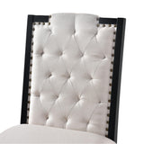 Merax 6-Piece Dining Table Set, 60" Solid Wood Rectangular Table with 4 Upholstered Chairs and 1 Bench, Modern Farmhouse for Kitchen Room, Black Merax