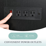 YITAHOME Farmhouse TV Stand for 50/55/60 Inch with Power Outlet, Wooden TV Media Console with Storage Cabinet for 860lbs, Rustic Entertainment Center Table TV Cabinet for Living Room, Black YITAHOME