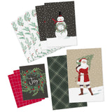 Hallmark Christmas Shirt Boxes for Presents (10 Clothes Boxes with Lids: 3 Small 11", 5 Medium 14", 2 Large 16") Red, Green and Black Plaid, Snowmen, Santa, Winter Greenery Hallmark