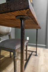 Southern Rustic LOGWERKS Industrial Pipe Sofa Table - Live Edge Console Table for Entryway or Behind Sofa – (Honey Pine) Southern Rustic LOGWERKS