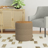 HomePop Channel Storage Ottoman with Wood Top - Brown Boucle HomePop