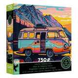 Ceaco - Glow in The Dark - Colorful Camping Glow - 750 Piece Jigsaw Puzzle Ceaco