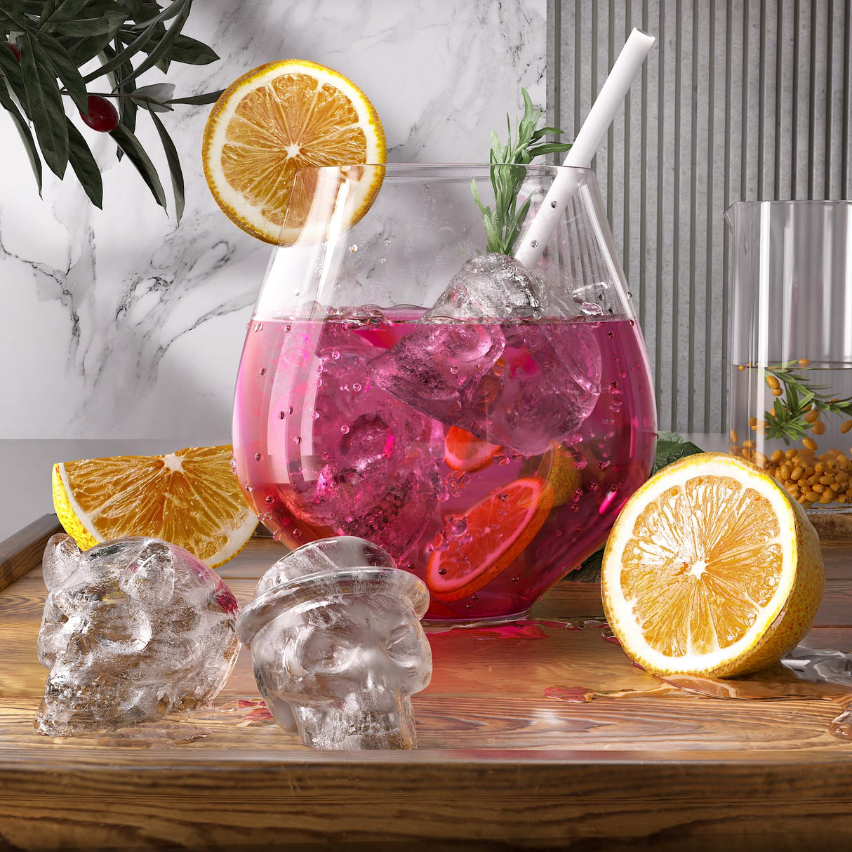 Readaeer Skull Silicone Molds, 3D Skull Molds, 6 Style Large Silicone Molds for Resin, Ice, Chocolate, Soap, Clay, Candle Wax Casting, Halloween Home Decoration READAEER