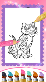Tiger Coloring Book & Drawing Lessons, Wild Cats and Jungle Animals, Nature Coloring AnyReskin