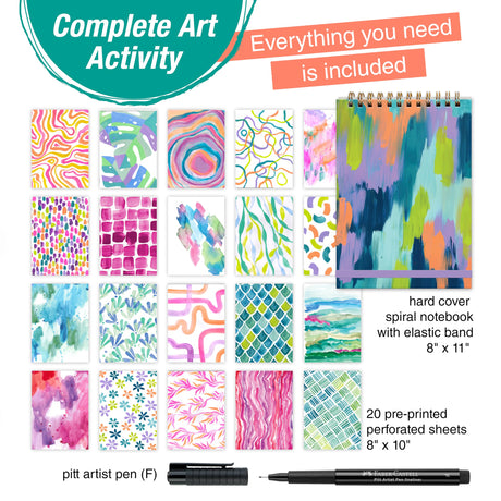 Faber-Castell Reverse Coloring & Doodling Book: Brights - Relaxing Adult Coloring Book for Anxiety, Reverse Coloring Book for Adults, Coloring Books for Adults Relaxation Faber-Castell