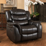 Christopher Knight Home GDFStudio Great Deal Furniture Merit Black Leather Recliner/Glider Chair GDFStudio