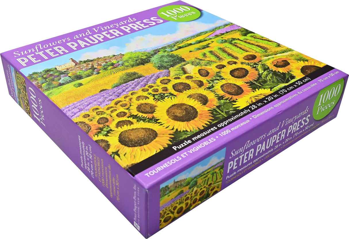 Sunflowers & Vineyards 1000 Piece Puzzle PETER PAUPER PRESS
