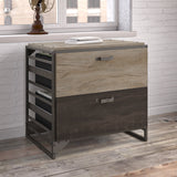 Bush Furniture Refinery Lateral File Cabinet, Rustic Gray (RFF132RG-03) Bush Business Furniture