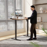 BONTEC Electric Standing Desk Frame, Height Adjustable Ergonomic Stand Up Desk Base with 3-Level Memory Quiet Motor, Table Legs Support for 154lbs, Black BONTEC