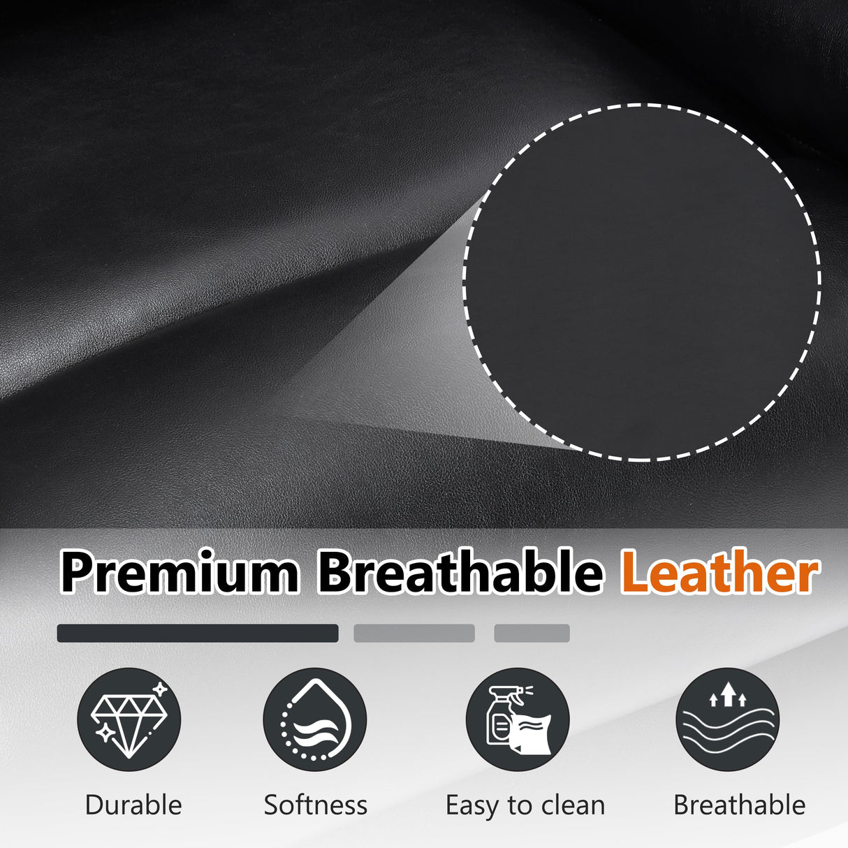 EZZUP Dual Motor Power Lift Chair for Elderly with Vibration Massage and Lumbar Heating for Living Room, Electric Lay Flat Recliner with Cup Holders Remote Controls, Medium-Firm Faux Leather, Black EZZUP