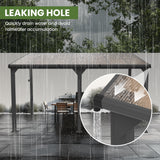 Patiopia 10 * 12FT Pergola,4 * 4 Inch Thickened Pillars & Enlarged Base,Outdoor Hardtop Lean to Gazebo,Wall Mounted Pergola,Pergolas Gazebos Clearance,Aluminum Frame Pergola,UV Resistant Patio Roof PATIOPIA