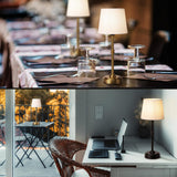 O’Bright Seraph - Cordless LED Table Lamp with Dimmer, Built-in Rechargeable Battery, 3-Level Brightness, Patio Table Lamp, Bedside Night Lamp, Ambient Light for Restaurant, Black O'Bright