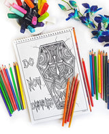Happy Halloween Coloring Book for Adults – Volume 09 by Prajakta P | Premium Book | Spiral Bound | Stress Relieving Fun Patterns | DIY Kit | Sip and Paint Party | Coloring for All WoodArtSupply