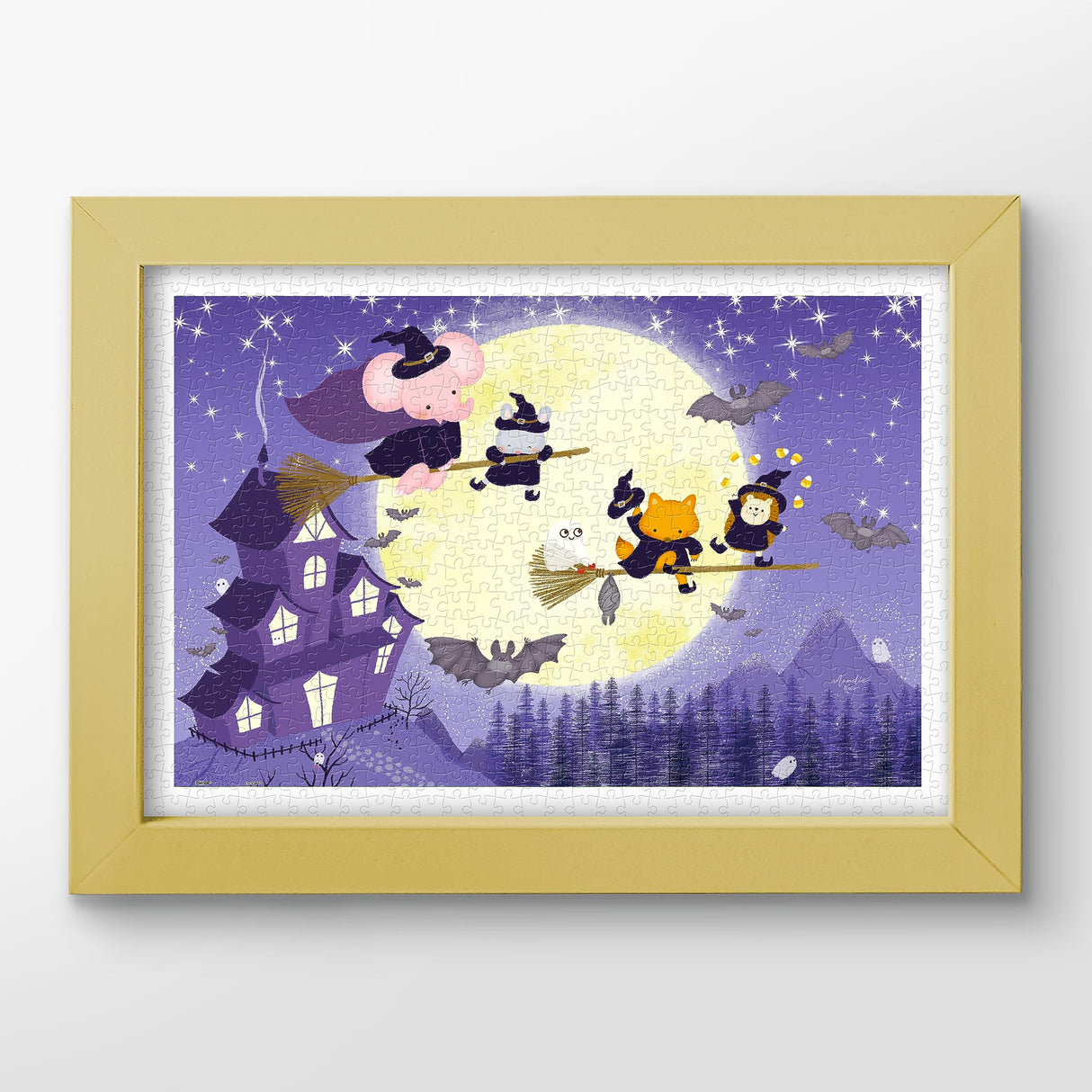 Pintoo Jigsaw Puzzles 600 Piece for Adults - Mandie - Moon Night Beautiful Plastic Puzzle for Home Decor Zero Dust Easy Storage [H2344] Pintoo