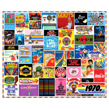 Re-marks 1970s Pop Culture Puzzle, 1500 Pieces for All Ages Re-Marks