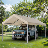 Nuturelly 10x20 FT Carport Heavy Duty Portable Garage, Upgraded Car Canopy Shelter Patry Tent with Steel Frame for SUV, Car, Truck and Tractors Nuturelly