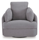 Signature Design by Ashley Modmax Contemporary Indoor Upholstered Press-Back Rocker Swivel Glider Recliner with Hidden Storages, Light Gray Signature Design by Ashley