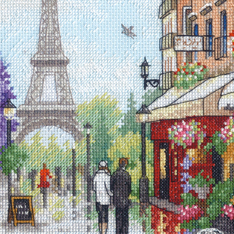 Dimensions Flowers for Sale Counted Cross Stitch Kit, 9" x 12", 14 Cnt. Light Blue Aida 5 Piece Dimensions