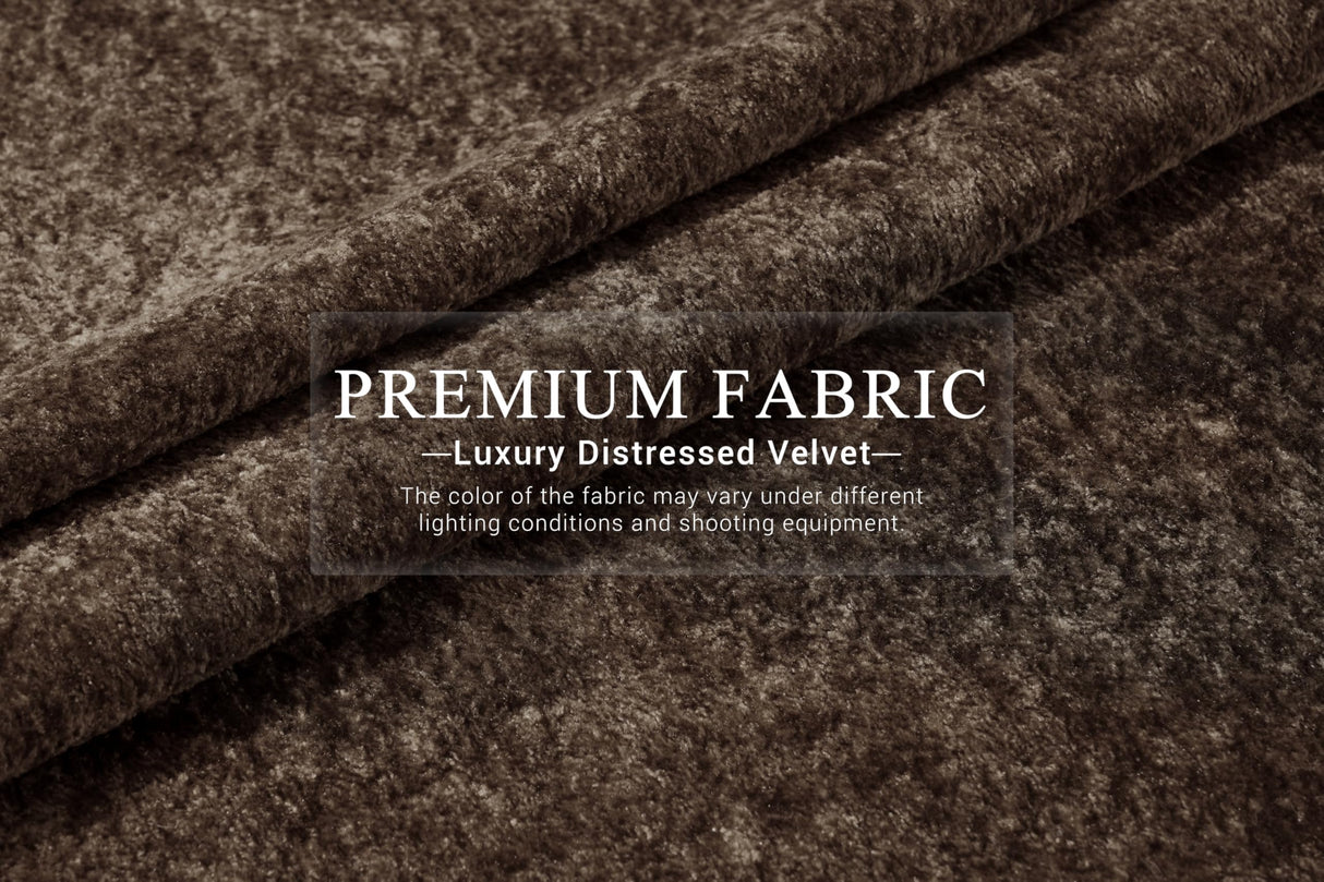 HABUTWAY 105" L-Shape Modular Sectional Sofa Couch for Living Room,No Assembly Required,Modular Comfy Sofa with Deep Seat for Living Room Bedroom,Luxury Distressed Velvet(Left,Yellow Brown) HABUTWAY