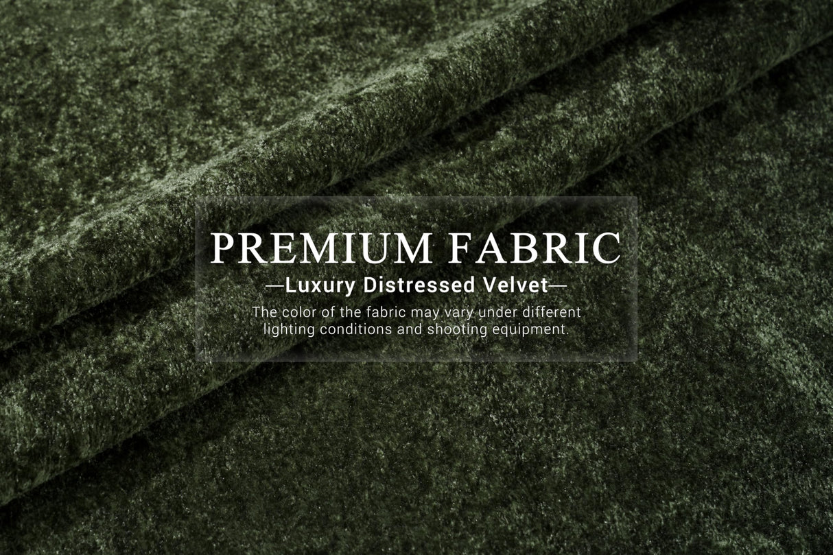 HABUTWAY 105" L-Shape Modular Sectional Sofa Couch for Living Room,No Assembly Required,Modular Comfy Sofa with Deep Seat for Living Room Bedroom,Luxury Distressed Velvet(Left,Green) HABUTWAY