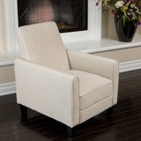 Christopher Knight Home Darvis Fabric Recliner Club Chair, Light Beige 34D x 26.75W x 36.25H in Christopher Knight Home