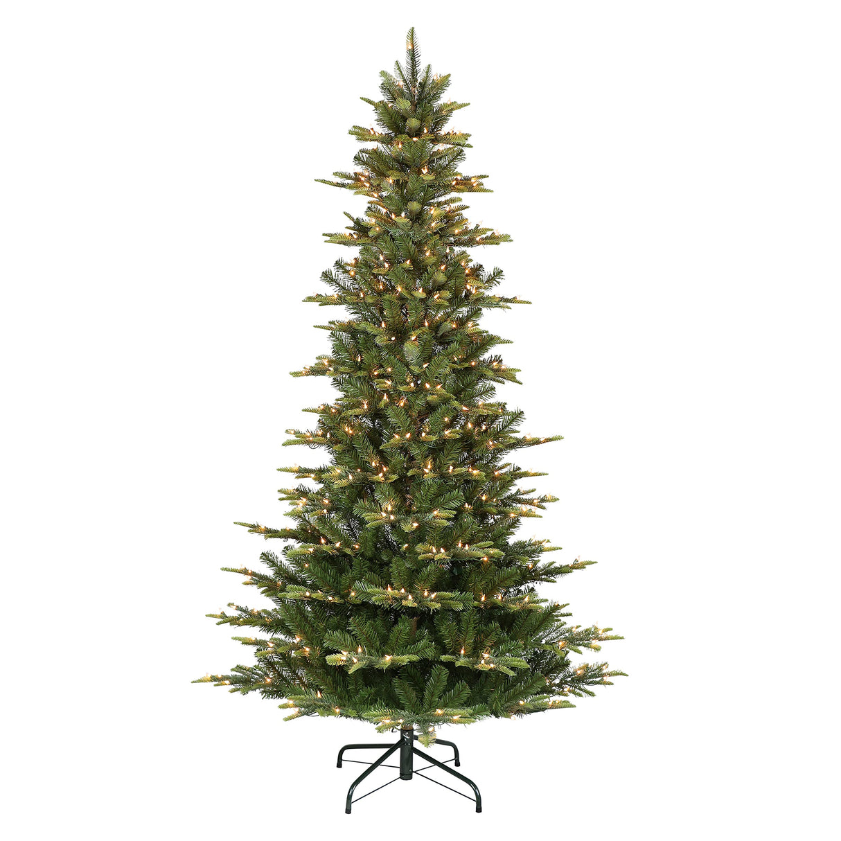 Puleo International 6.5 Foot Pre-Lit Slim Aspen Fir Artificial Christmas Tree with 350 UL-Listed Clear Lights Puleo International