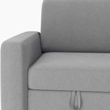 Yaheetech Sectional Sofa L-Shaped Sofa Couch Bed w/Chaise & USB, Reversible Couch Sleeper w/Pull Out Bed & Storage Space, 4-seat Fabric Convertible Sofa, Pull Out Couch Light Gray Yaheetech