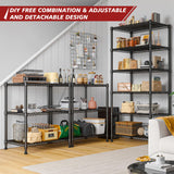 REIBII 72’’H Wire Shelving, 6 Tier Garage Shelving Units and Storage Shelves Heavy Duty, Adjustable Heavy Duty Metal Shelves for Storage Shelves for Pantry Kitchen Garage, 24’’W X18’’D X72’’H REIBII