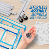 Craft Rolling Cart with Wheels - 40 Storage Pockets - Portable Organizer for Arts & Craft Supplies LC Crafts