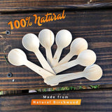 Disposable Wooden Spoons – 110 Pack 3.9 Inch Mini Wooden Spoons, Biodegradable Spoons Sample Spoons DUIDO