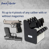 BenchMaster Vertical Pistol Rack, Handgun Safe Storage, Holds 2 to 12 Pistols, Secure Gun Holder Organizer, Kydex and High-Density Foam, No Metal, Lightweight, Sturdy, No Flex, Made in USA BenchMaster