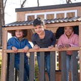 KidKraft Cliffbrook Wooden Outdoor Two-Story Playhouse with Slide KidKraft